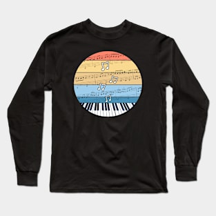 Piano Music Notation Pianist Musician Long Sleeve T-Shirt